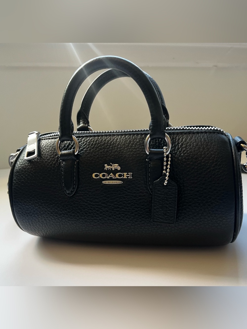 Coach Lacey Crossbody Bag Black Leather